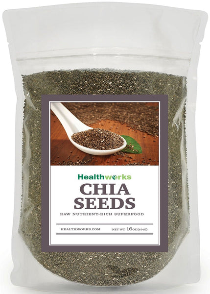 Healthworks Black Chia Seeds Raw Pesticide-Free
