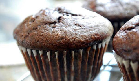 Avocado Chocolate Muffins with Cacao Nibs