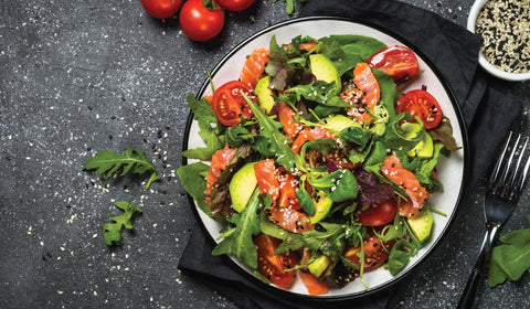 Anti-Inflammatory Salmon, Spinach & Squash Salad