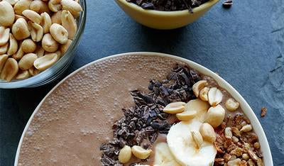 Featured Recipe: Chocolaty Peanut Butter and Banana Smoothie Bowl