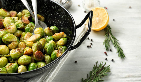 Roasted Brussel Sprouts with Goji Berries