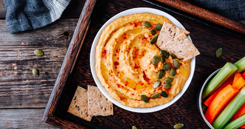 Healthy Snack Idea-Golden Turmeric Hummus