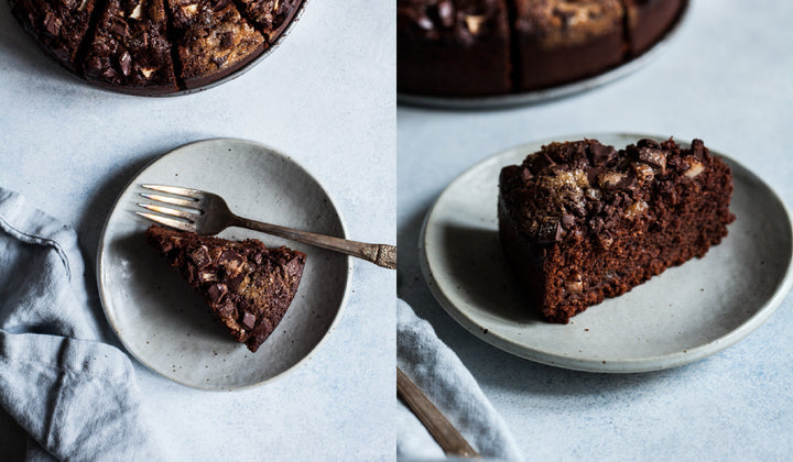 Green Monday with Healthworks--Vegan Pear Dark Chocolate Cake