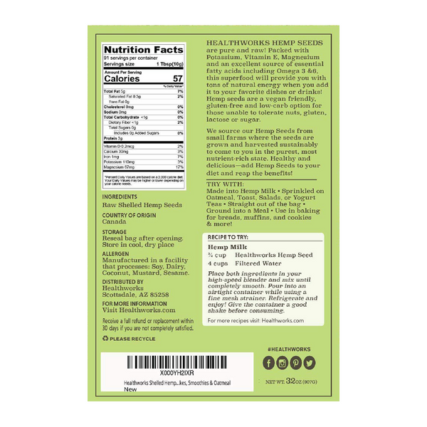 Natural Shelled Hemp Seeds