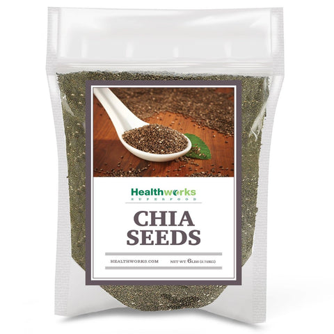 Healthworks Black Chia Seeds Raw Pesticide-Free, 6lb