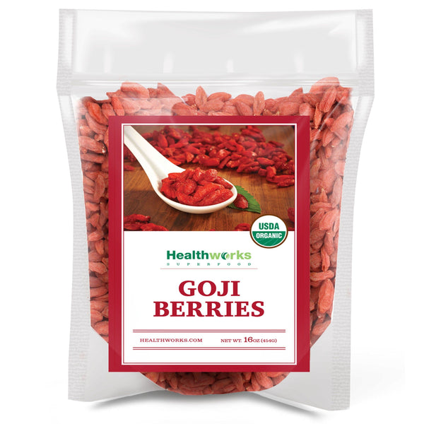 Healthworks Raw Goji Berries Organic, 1lb
