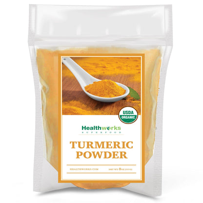 Healthworks Turmeric Root Powder (Curcumin) Organic, 8oz - Healthworks Superfood Organic 