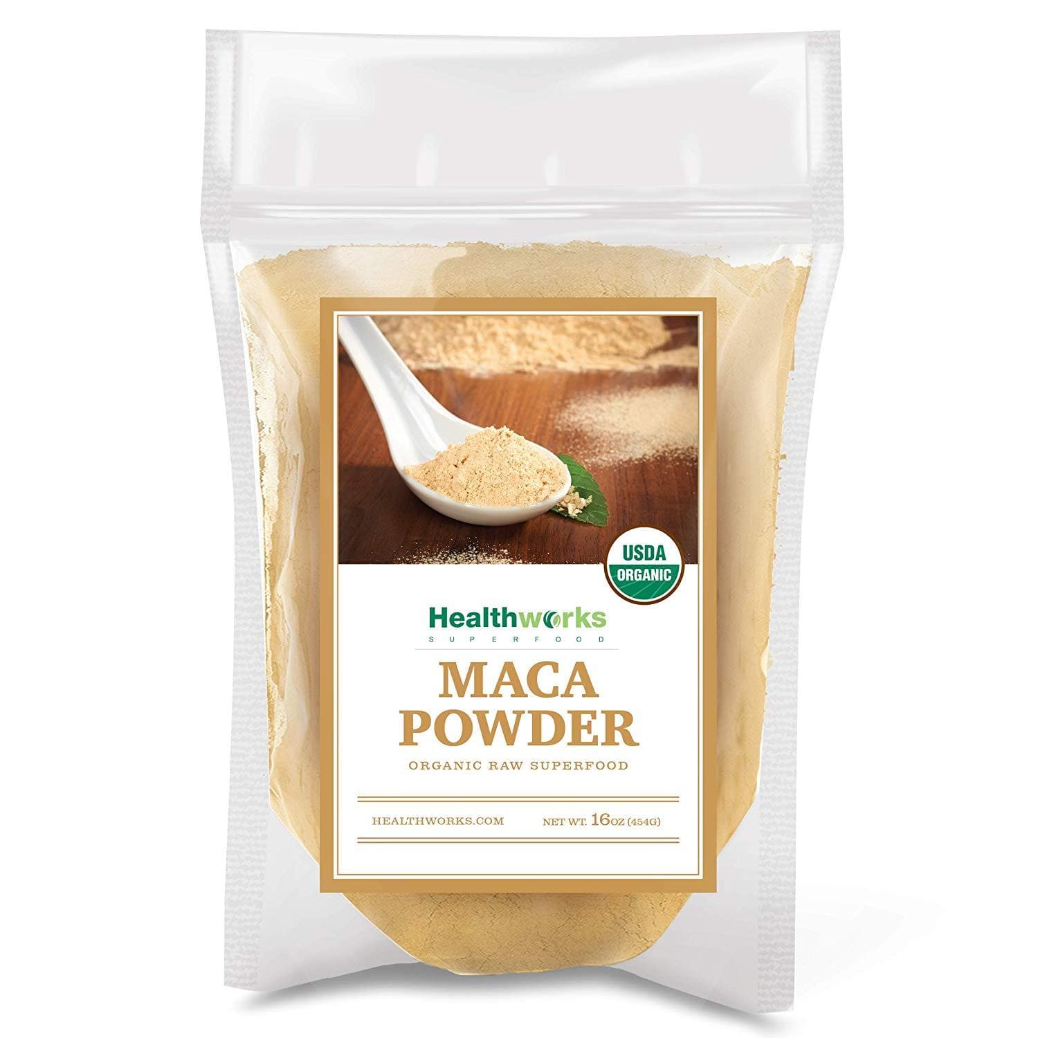 Healthworks Maca Powder Raw Organic, 1lb - Healthworks Superfood Organic 