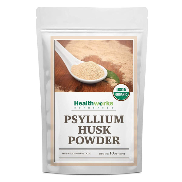 Healthworks Psyllium Husk Powder Organic, 1lb