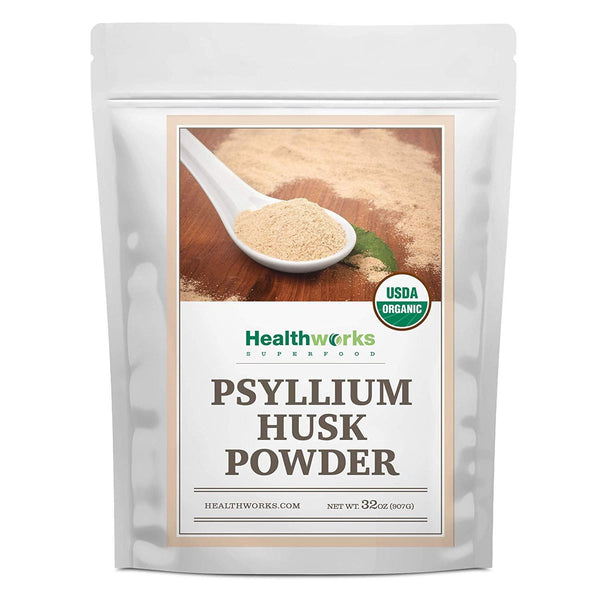 Healthworks Psyllium Husk Powder Organic, 2lb